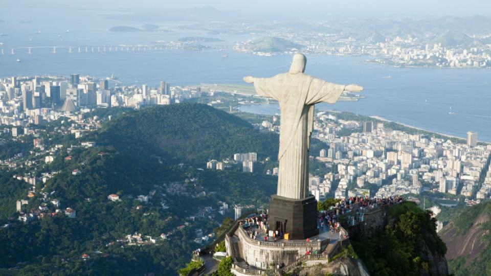 Aerial view of Corcovado, Rio de Janeiro,Brazil